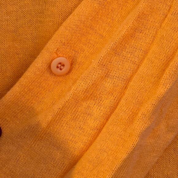 Hornytoad Colorblock Linen Sweater Women’s M Orange Pink Tab Sleeve Colorful - Picture 7 of 10